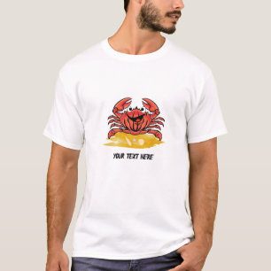 T-SHIRT HAPPY CRAB, (ÉDITABLE)