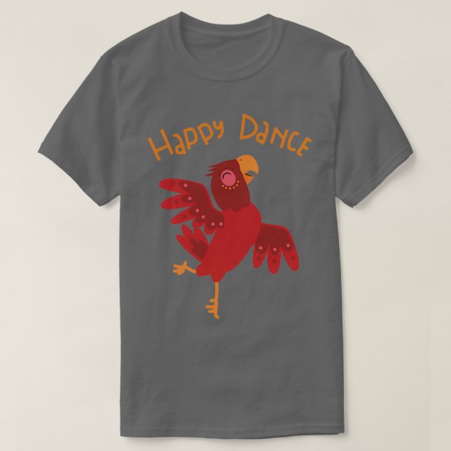 T-shirt Happy Dance perroquet danse (Design devant)