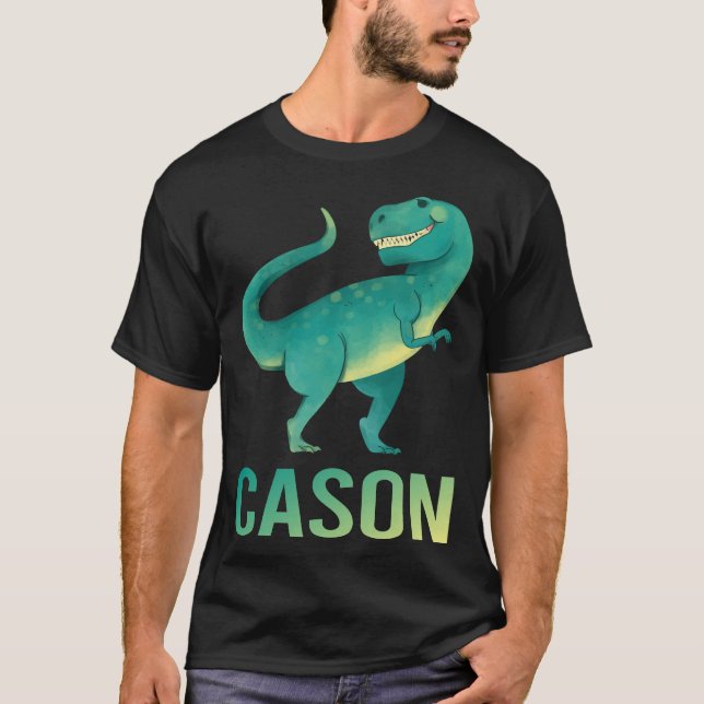 T-shirt Happy Dinosaur - Nom du Cason (Devant)
