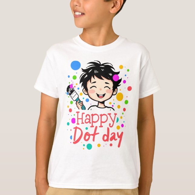 T-shirt Happy Dot Day - Back to School Teacher (Devant)