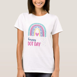T-shirt Happy Dot Day - Boho Rainbow and dots