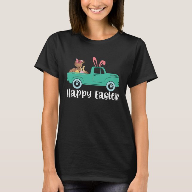 T-shirt Happy Easter Ball Python Bunny Riding Truck Boys T (Devant)