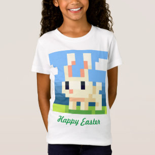 T-Shirt Happy Easter bunny pixels, shirt, Pixel Art