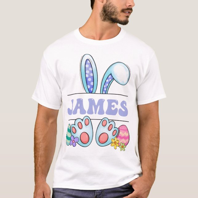 T-shirt Happy Easter Custom Cute Bunny Toddler Easter Fami (Devant)