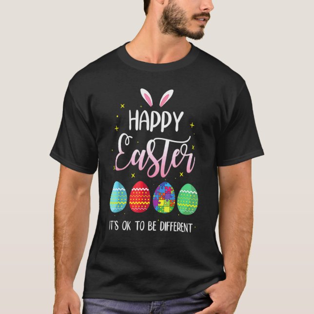 T-shirt Happy Easter Cute Bunny (Devant)