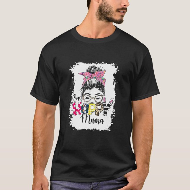 T-shirt Happy Easter Day 2023 One Hoppy Mama Bunny Easter  (Devant)