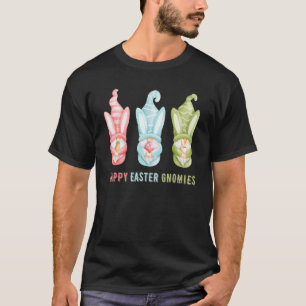 T-shirt Happy Easter Day Bunny Spring Gnome Easter Egg Hun