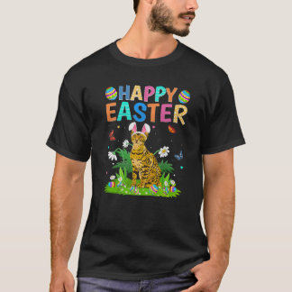 T-shirt Happy Easter Day Funny Bengal Cat Easter Sunday