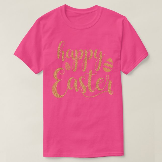T-SHIRT HAPPY EASTER, FÊTE DES OEUFS DE PRINTEMPS DE VACAN (Design devant)