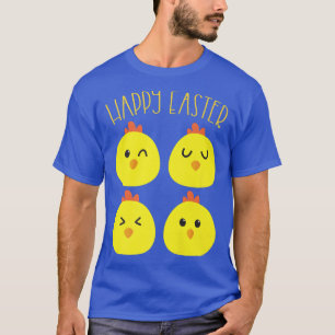 T-shirt Happy Easter Funny Cute Chick Chickens Kawaii Prem
