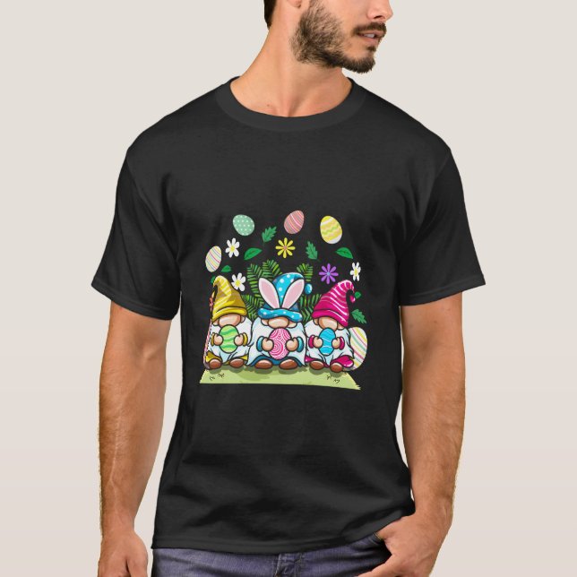 T-shirt Happy Easter Gnomes Egg Hunting For (Devant)