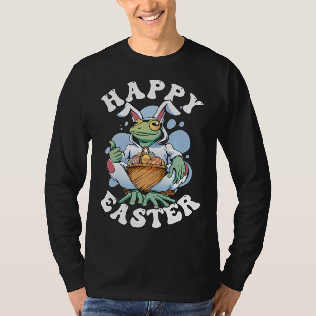 T-shirt Happy Easter Playful Bunny (Devant)