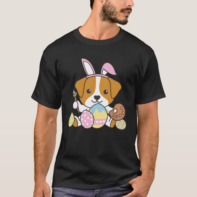 T-shirt Happy Easter Sweet Jack Russell For Easter With Ea (Devant)