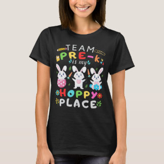 T-shirt Happy Easter Team Pre-k Est Mon Endroit Hoppy