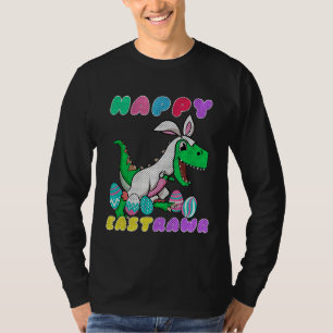 T-shirt Happy Eastraw Costume d'oeuf de lapin T Rex Garçon