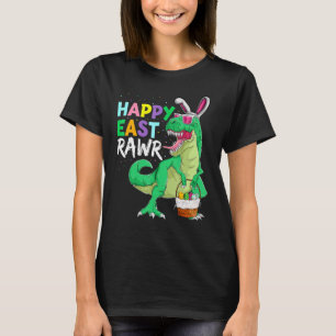 T-shirt Happy Eastrawr Dinosaur Bunny Kids Boys Rex Easte