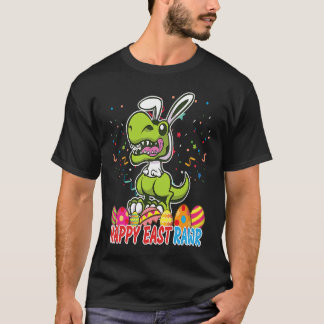T-shirt Happy Eastrawr Rex Dinosaur Easter Bunny Egg Boys 