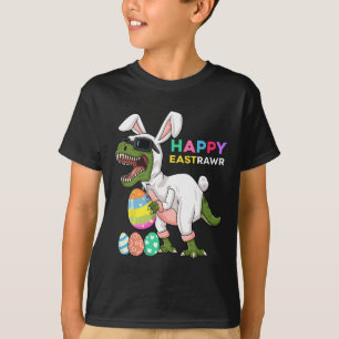 T-shirt Happy Eastrawr T Rex Bunny Dinosaur de Pâques Oeuf