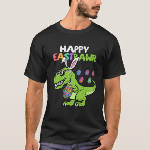 T-shirt Happy Eastrawr T Rex Dinosaur Easter Bunny Egg Boy