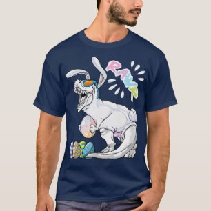 T-shirt Happy Eastrawr T Rex Dinosaur Easter Bunny Egg Cos
