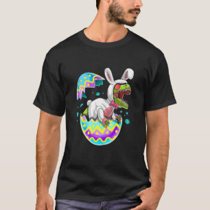 T-shirt Happy Eastrawr T Rex Dinosaur Easter Bunny Egg Cos