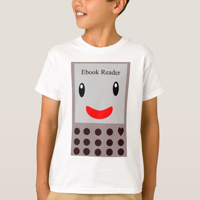 T-shirt Happy Ebook Reader 1 (Devant)