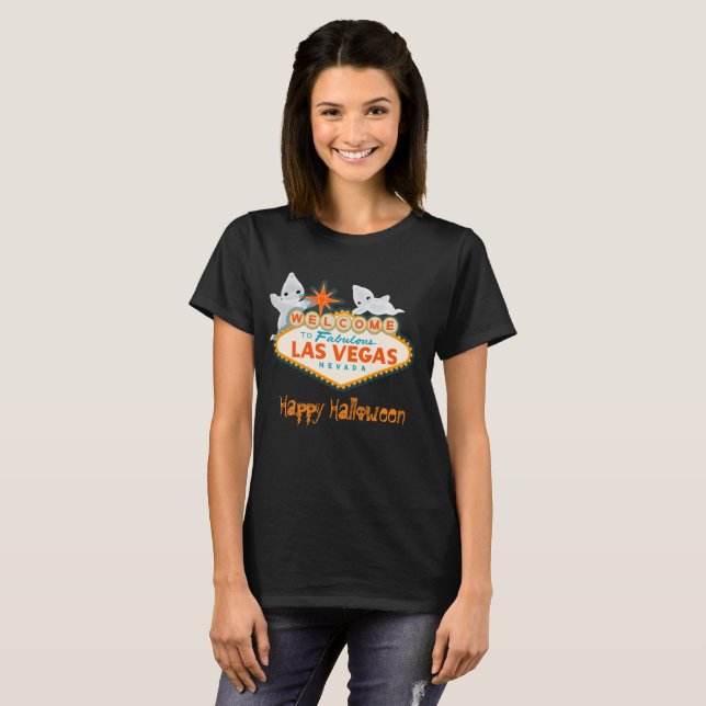 T-shirt Happy Éffrayant Halloween Las Vegas (Devant entier)