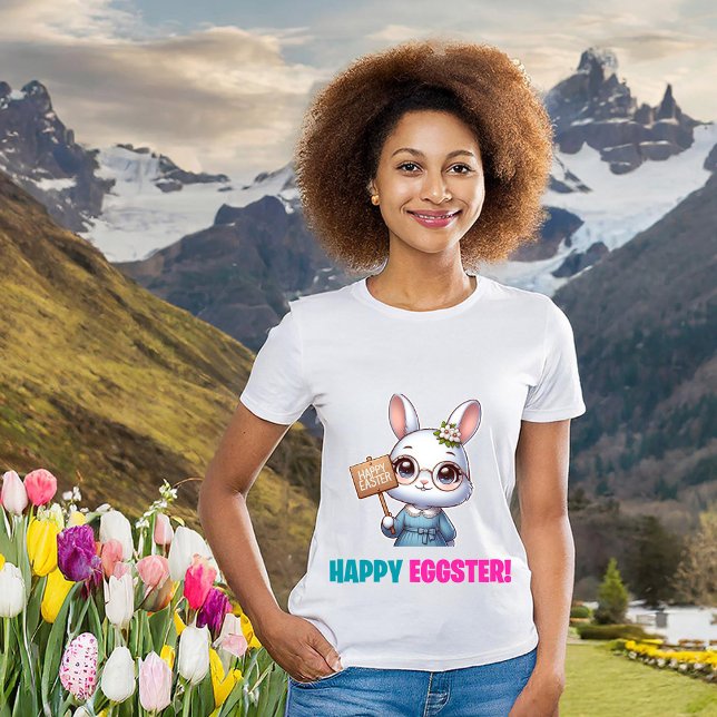 T-shirt Happy Eggster - Fleurs Drôle (Créateur téléchargé)