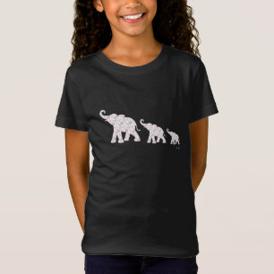 T-Shirt Happy Elephant-Family Awesome unique Chemise rose