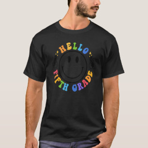 T-shirt Happy Face 5e année Équipe 5e année Retour à Sc