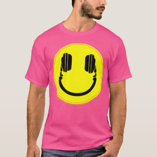 T-shirt Happy Face Casques Dj Edm Music