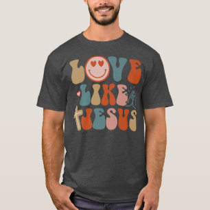 T-shirt Happy Face Love Like Jesus Faith Christian 