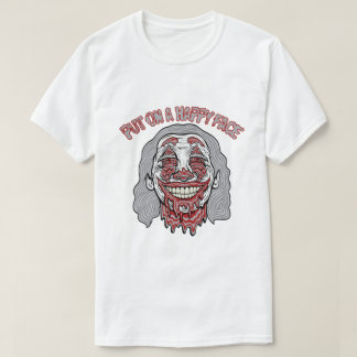 T-shirt Happy Face Méchant Tee - Souriant avec un côté fon