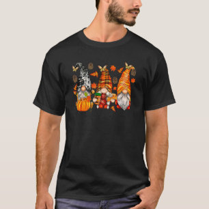 T-shirt Happy Fall Y'all Gnome Camion Citrouille Automne M