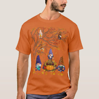 T-shirt Happy Fall Y'all Gnomes Witch Citrouille Autumn Tr