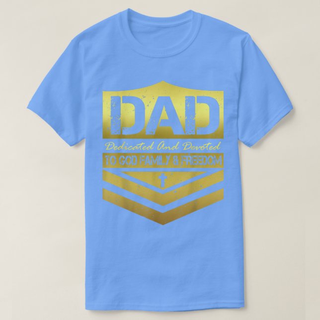 T-shirt Happy Father's Day Dad Dedicated And Ded  (Design devant)