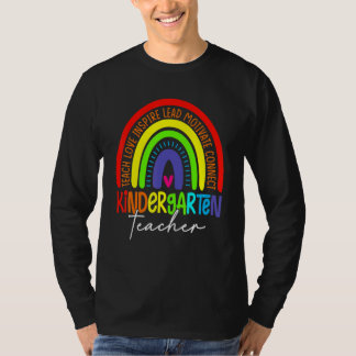 T-shirt Happy First Day Of School Kindergarten Rainbow Tea