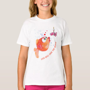 T-shirt Happy Fish and Worm - Texte personnalisé