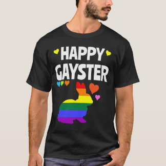 T-shirt Happy Gayster Funny LGBT Gay pride Chasse aux oeuf