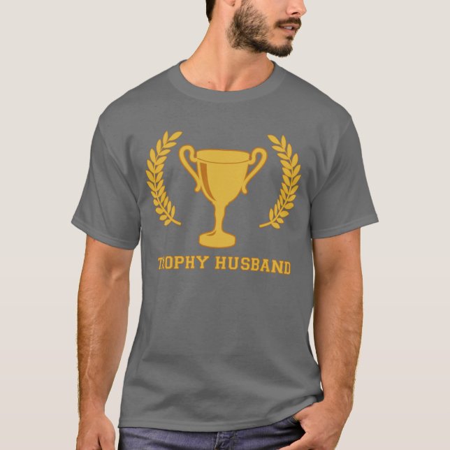 T-shirt Happy Golden Trophy Husband (Devant)