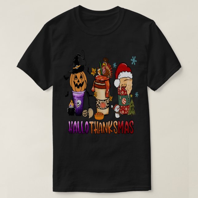 T-shirt Happy hallothanksmas 23 (Design devant)