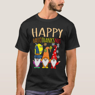 T-shirt Happy Hallothanksmas Christmas Halloween Thanksgiv