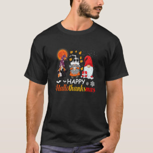 T-shirt Happy HalloThanksMas Halloween Thanksgiving Christ