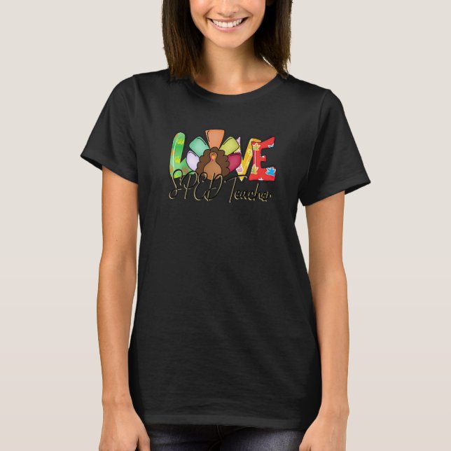 T-shirt Happy Hallothanksmas SPED Teacher Love Thanksgivin (Devant)