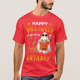 T-shirt Happy Halloween And Yes It's My 7th Birthday Octob
