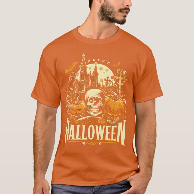 T-shirt Happy Halloween boy (Devant)