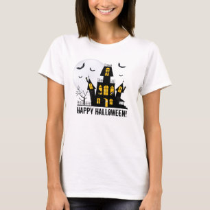 T-shirt Happy Halloween chauves-souris volantes Éffrayant