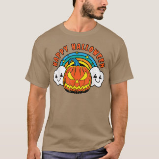T-shirt Happy Halloween Citrouille Lazy Costume mignon Jac