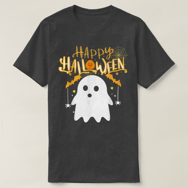 T-shirt Happy Halloween Cute Boo Costume Éffrayante saison (Design devant)