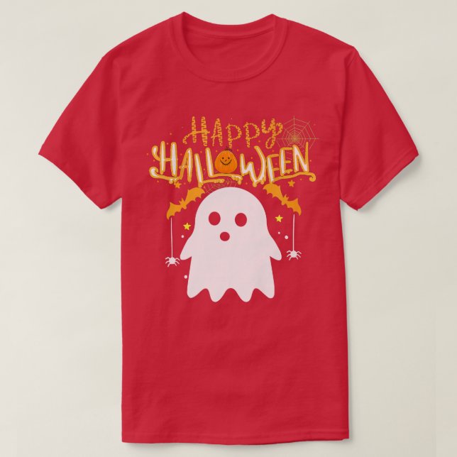T-shirt Happy Halloween Cute Boo Costume Éffrayante saison (Design devant)
